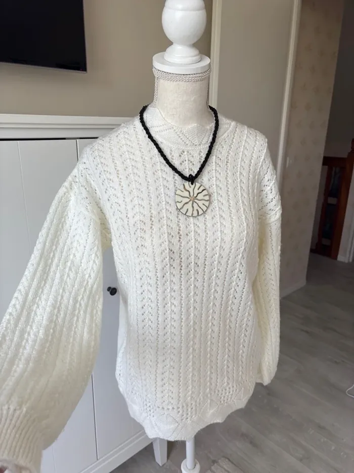 Pull 36 blanc naf naf - photo numéro 2