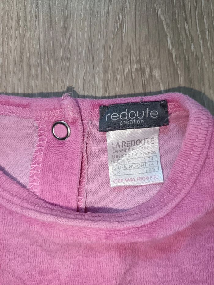 Lot pyjamas velours 1 pièce roses fille 12 mois - photo numéro 12