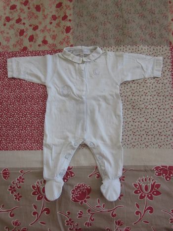 Pyjama coton bleu clair 1 mois