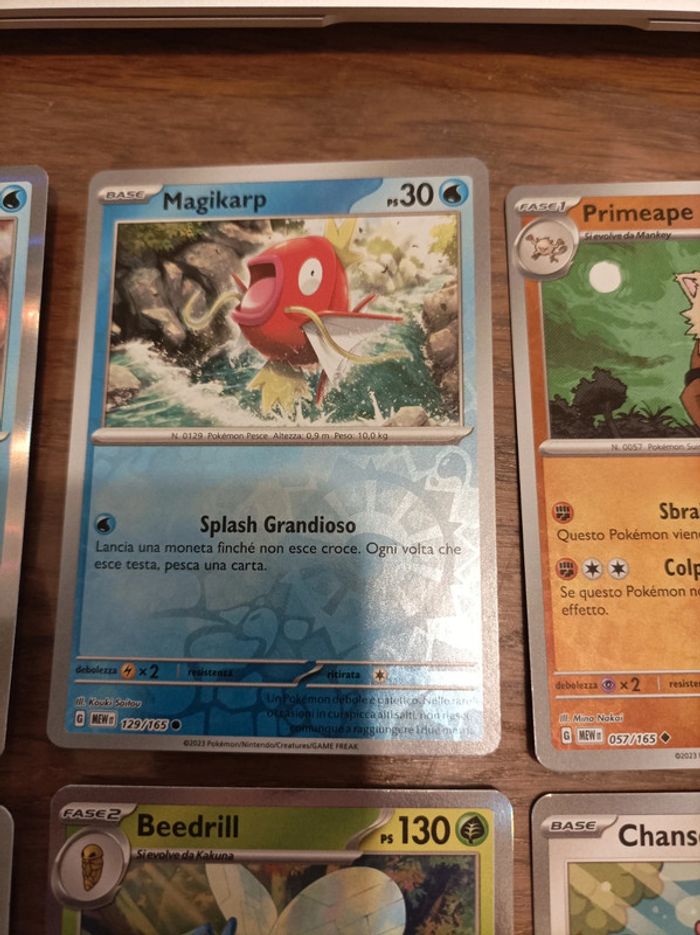 Lot de 9 cartes Pokemon 151 Holo Leviator Dardagnan Leveinard Colosinge Ossatueur - photo numéro 3