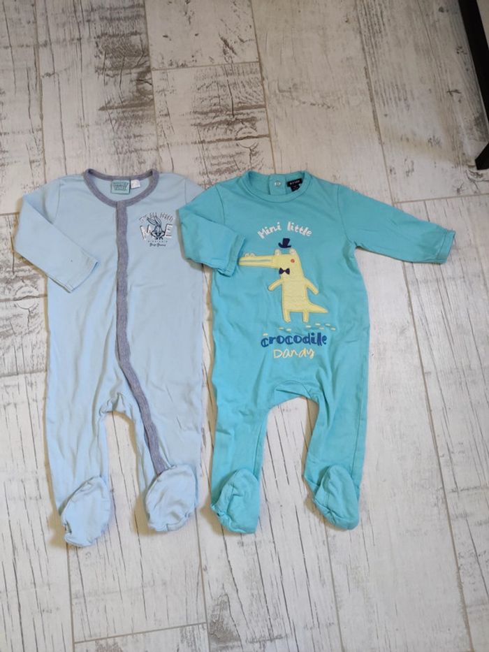 Lot pyjamas été légers bébé garçon taille 9 mois en très bon état - photo numéro 3