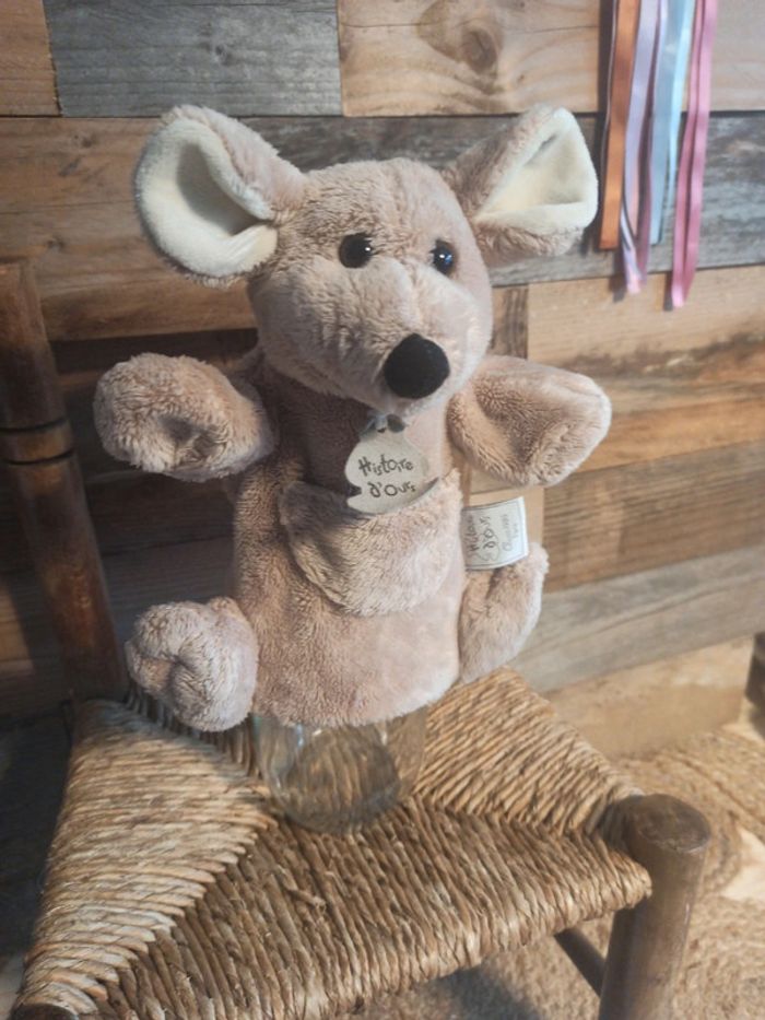 peluche marionnette kangourou histoire d'ours tbe - photo numéro 3