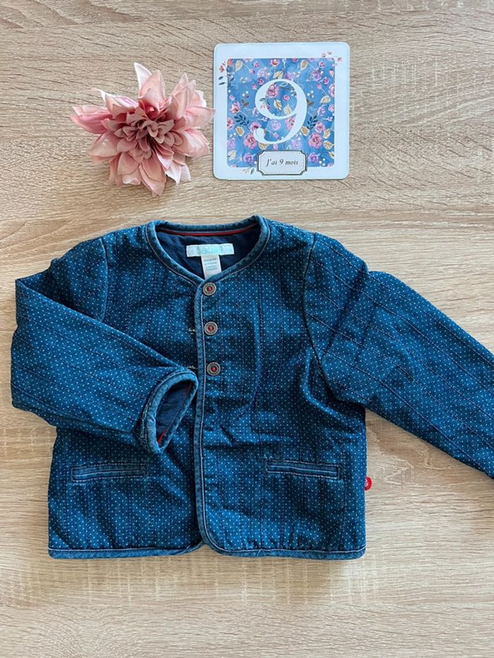 Jolie veste effet jean Obaïbi 12 mois TBE
