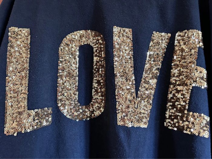 Sweat noir sequins April Vintage - photo numéro 2