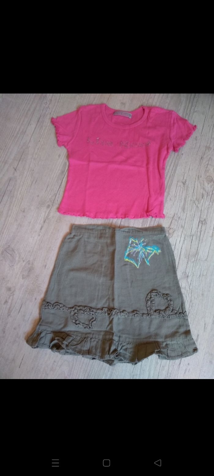 jupe printemps été en lin et coton / 5 ans - photo numéro 2