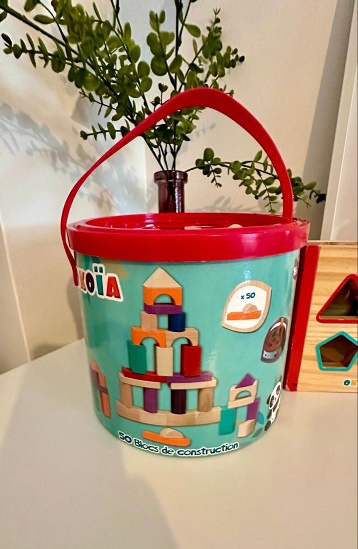 💜 Ensembles en bois construction équilibre boîte à formes en bois okoïa 💜 - photo numéro 3