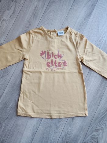 Tee shirt bichette jaune 36mois