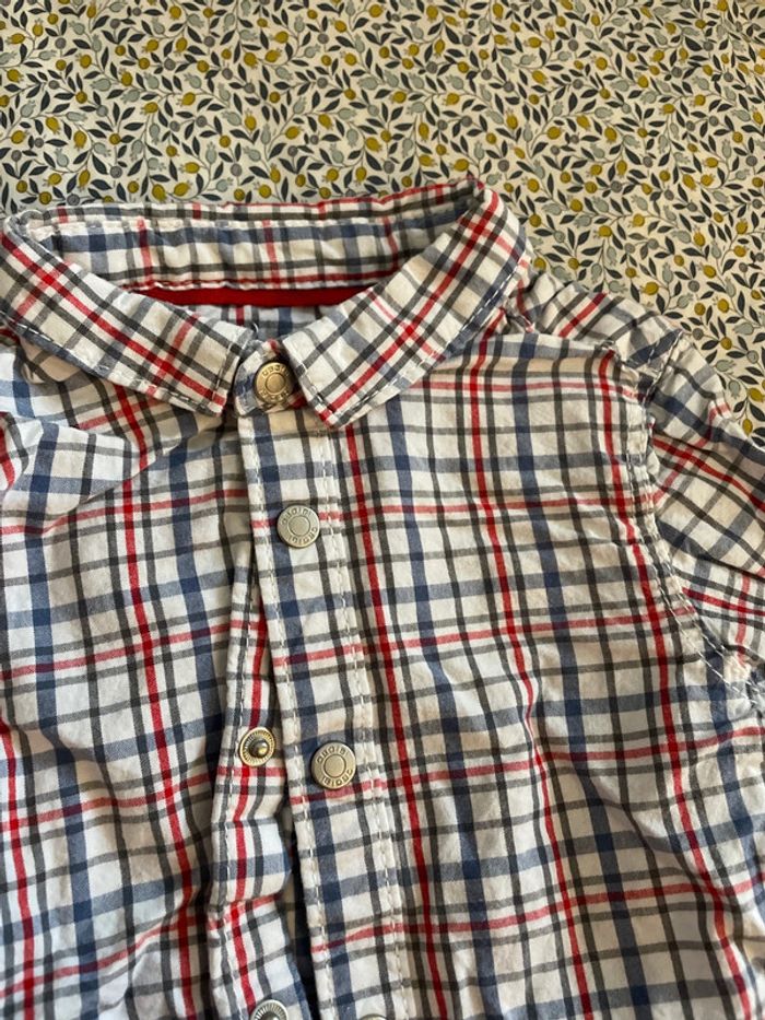 Chemise carreaux Obaibi 3 mois - photo numéro 2