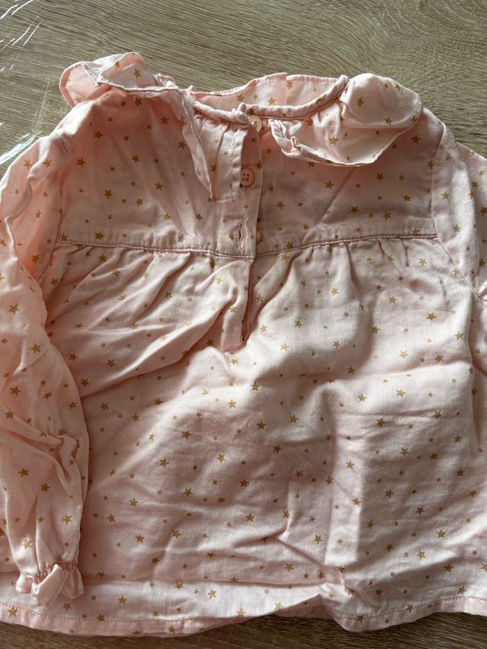 Blouse rose étoiles Orchestra t.18m - photo numéro 4