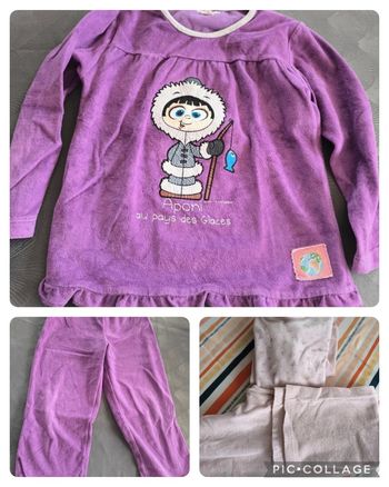 Lot de deux pyjamas 8 ans petit bateau et velours u