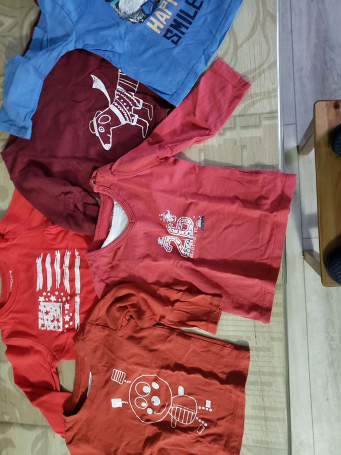 Lot 5 T-shirts manches longues 74 cm 9 12 mois  In Extenso - photo numéro 3