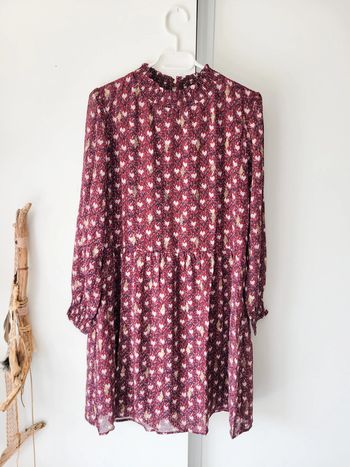 Robe courte d'été bordeaux femme – Betty London - Taille M