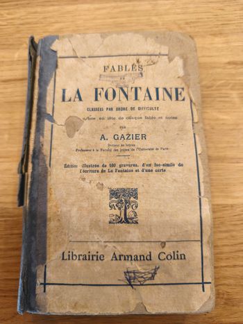 Livre ancien : Fables de  la Fontaine (1956)