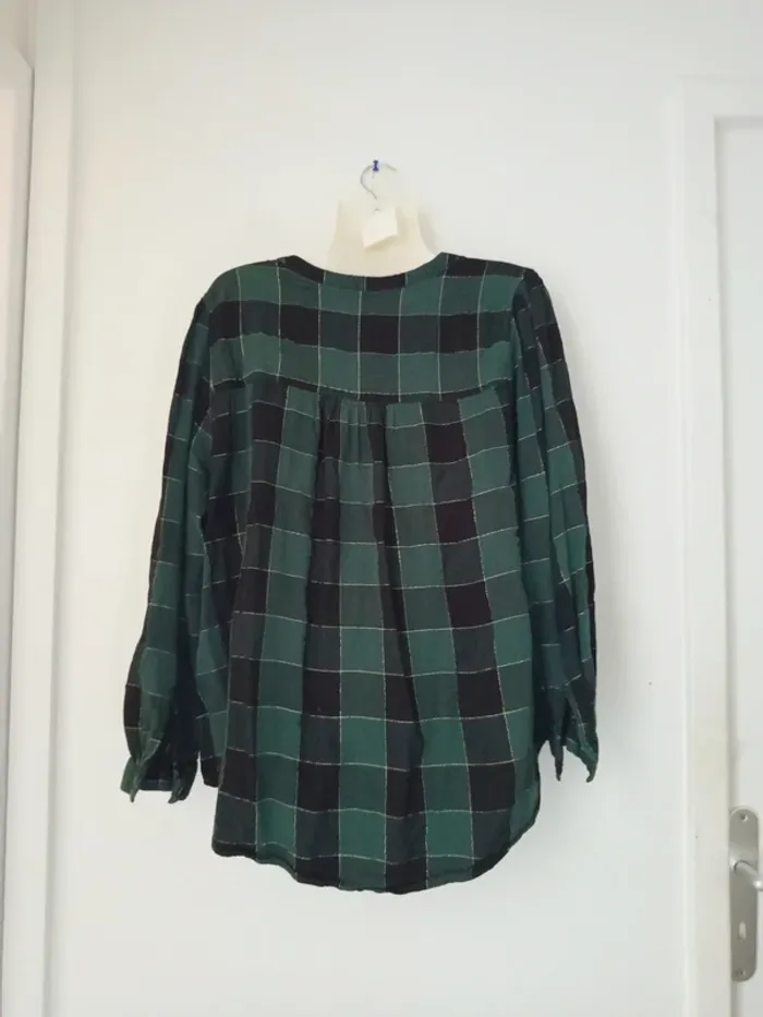 Chemise manches longues à carreaux femme - photo numéro 3