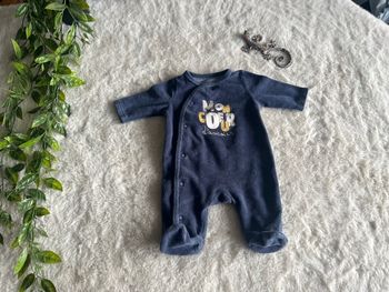 Pyjama en velours en 1 mois 