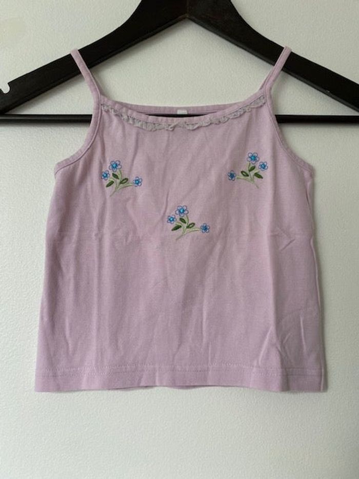 Débardeur bretelles fleurs