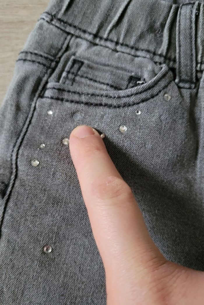 Jeans chaud à strass taille 4 ans - photo numéro 4