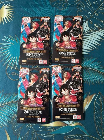 Lot de 4 Booster One Piece Card Game : OP09 Les Nouveaux Empereurs FR