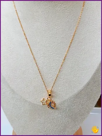 Collier pendentifs lune, soleil & étoile – esprit astral chic et raffiné