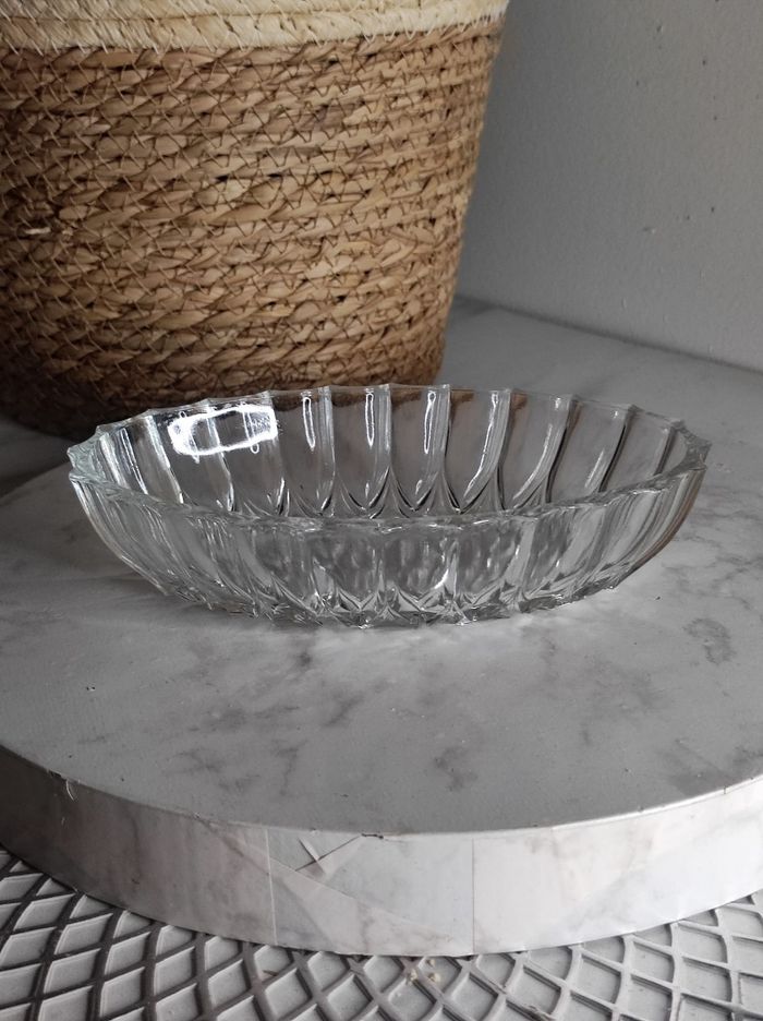 Ramequin huilor en verre taillé