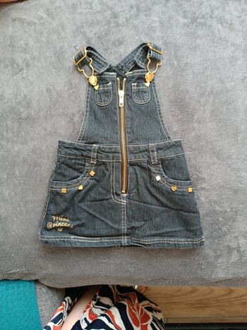 Robe salopette jean noir
