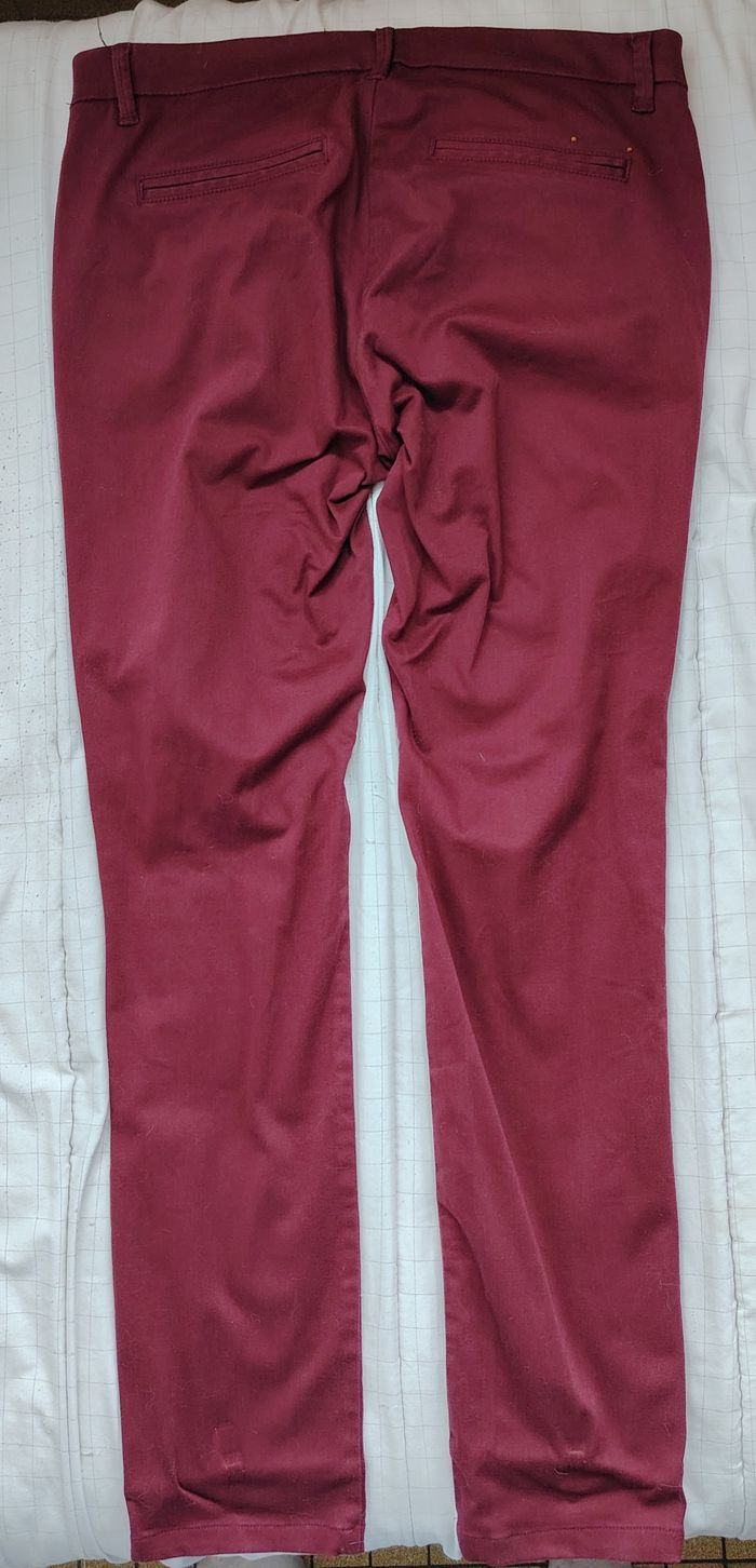 Pantalon bordeaux Only & Sons – Taille 40 (L34) - photo numéro 4