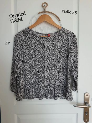 Blouse manche 3/4 h&m divided taille 38