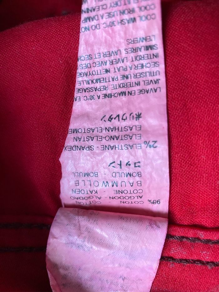 Pantalon jeans enduit bordeaux 14 ans Cimarron - photo numéro 6
