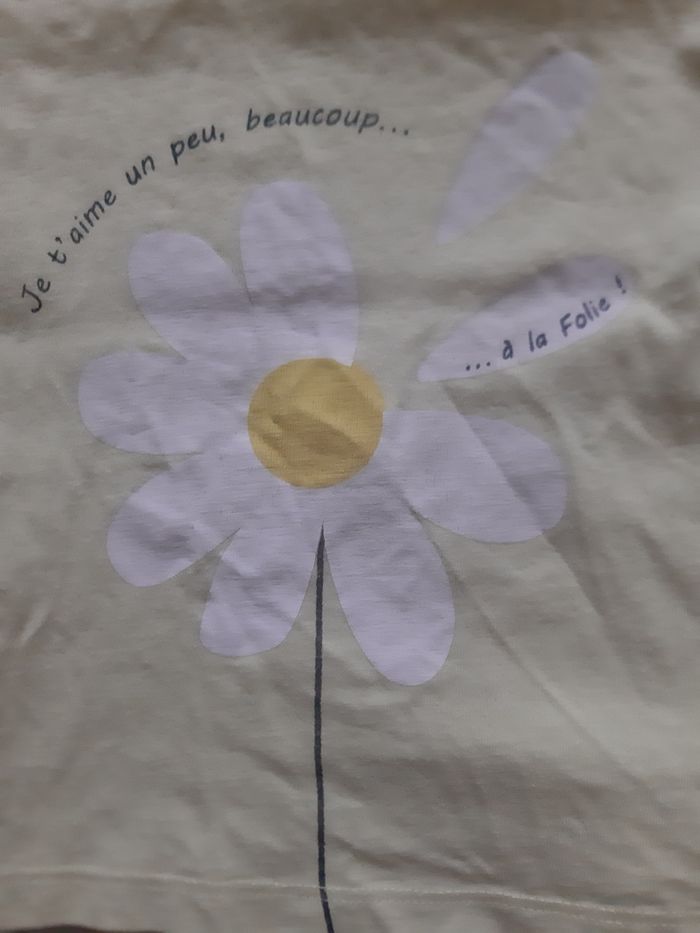tee-shirt manches courtes jaune fille - marguerite - Mes petits cailloux - 18 mois - photo numéro 3