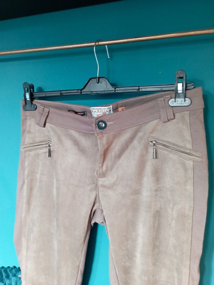 Legging suedine beige foncé - photo numéro 2