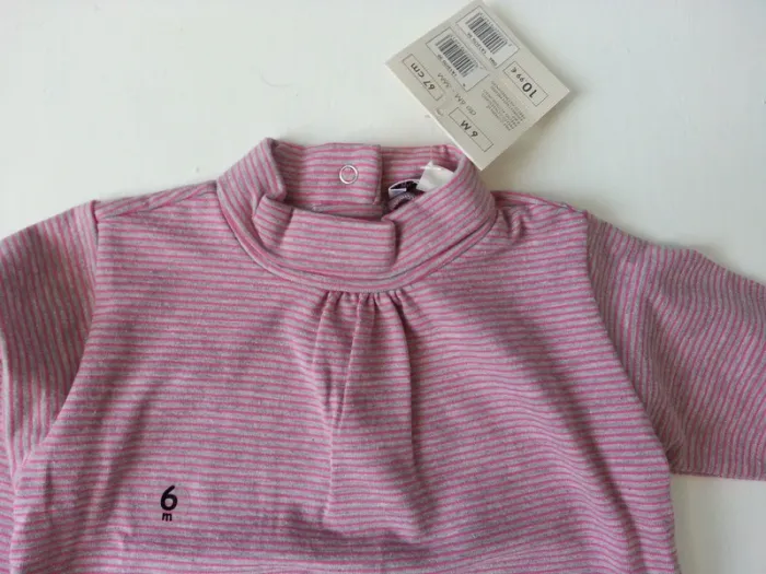 Pull col roulé Grain de blé 6 mois - photo numéro 2
