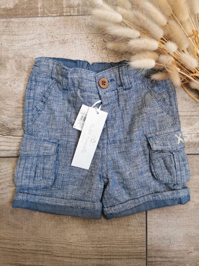 🌺Très joli short Cadet Rouselle 6mois 100%coton Neuf avec étiquette