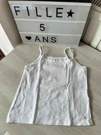 Débardeur blanc orchestra 5 ans