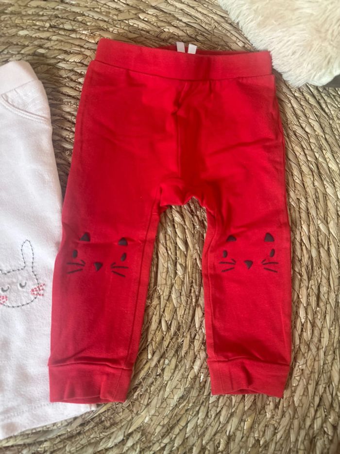 Lot 2 Leggings 9mois - photo numéro 3