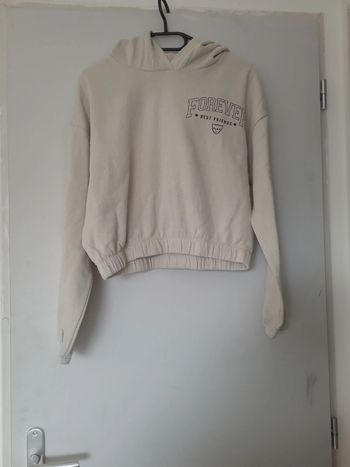 Sweat à capuche beige 14 ans Gémo