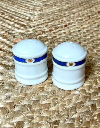 Salière et poivrière en porcelaine de Limoges