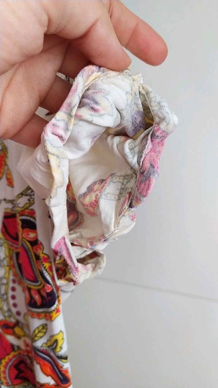 Top décolleté été M fleurs provençale - photo numéro 5