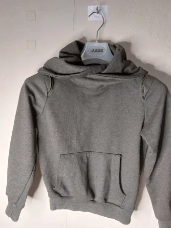 Pull Col roulé gris