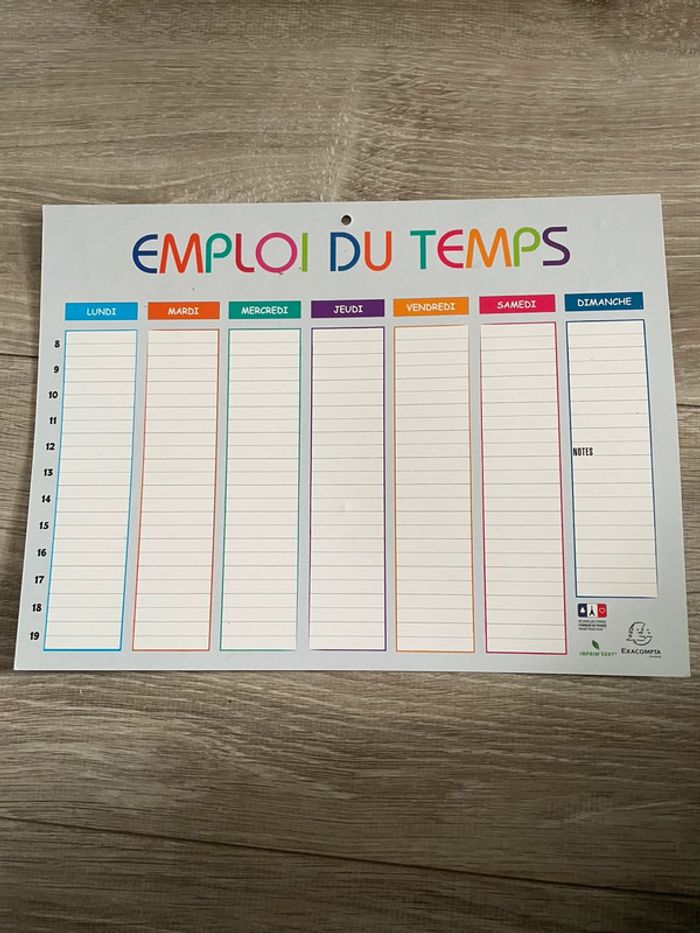 Emploi du temps
