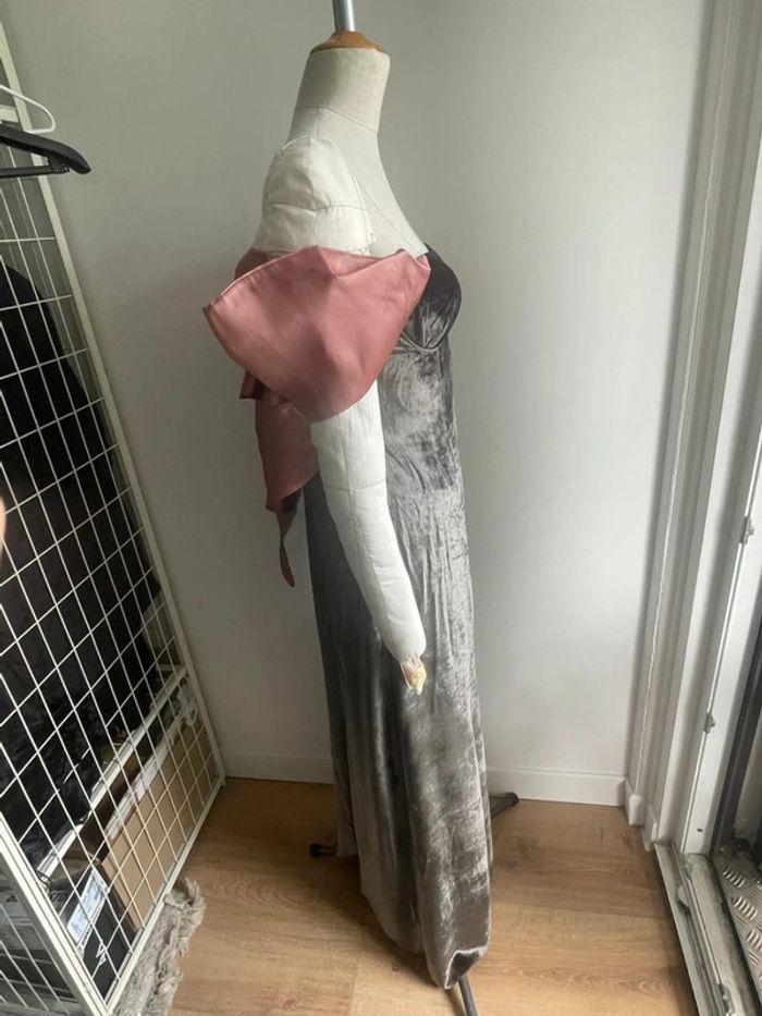 Robe bustier en velours de soie sur mesure - photo numéro 2