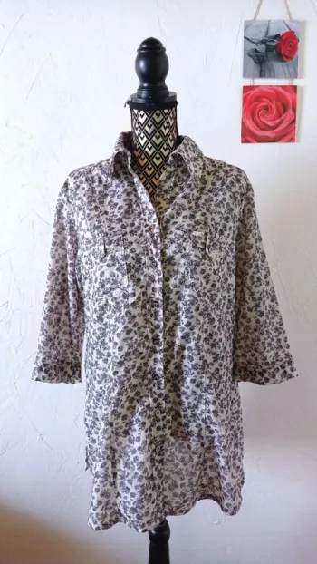 🌸Chemise manches 3/4, F.D. Joseph, taille 38