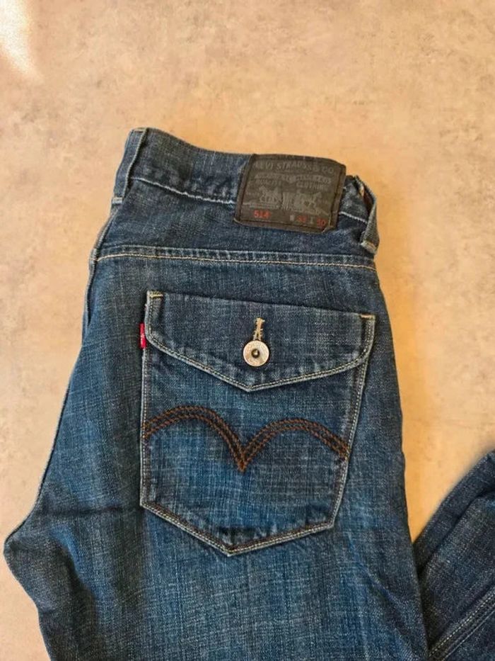 Jeans Levi's 514 W33 FR42 L30 coupe droite bleu Homme Men pan297b - photo numéro 2