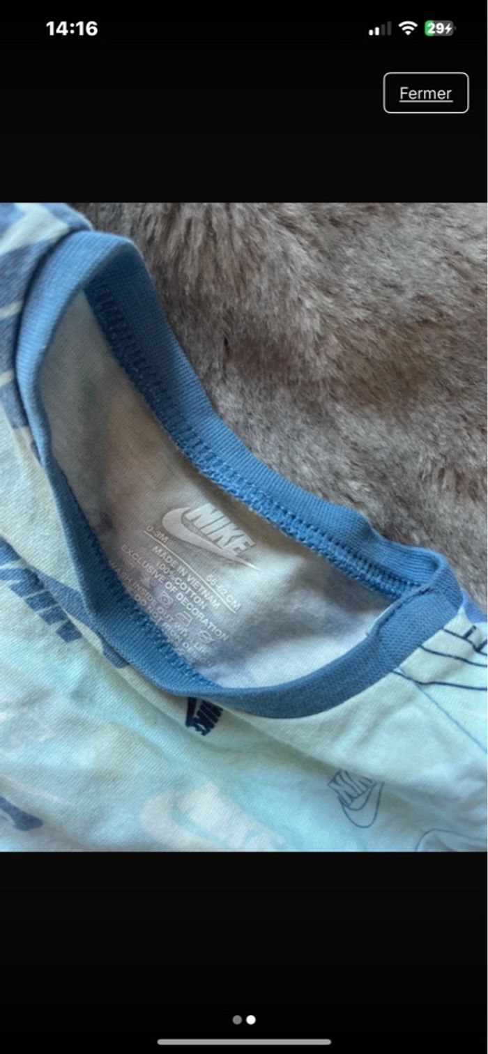 Ensemble nike bebe 0/3 mois neuf - photo numéro 2