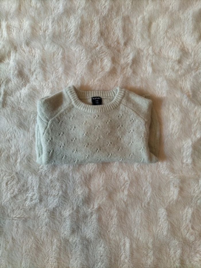 Jolie pull bébé fille couleur vert pastel - photo numéro 2