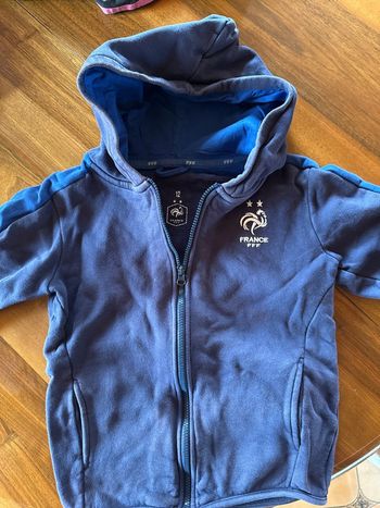 Gilet zip capuche 12 ans fille FFF France