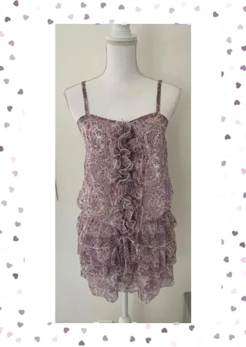 Morgan Jolie Robe Violette Estivale Taille 36/S