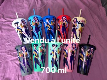 Grand gobelet à paille k-pop kpop demon Hunters huntrix 