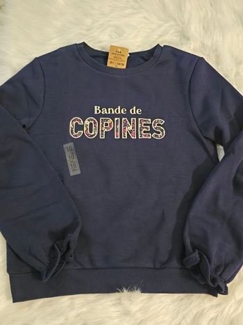 NEUFS (non portés)🏷😍🤩🩷 sweat molleton et teeshirt ml 10 ANS FILLE 🩷🩷