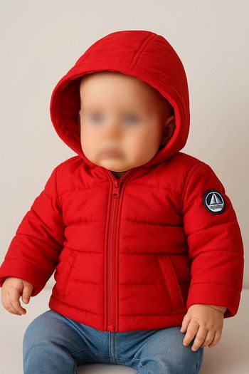 Veste doudoune rouge pour enfant, taille 6 mois - Petit Bateau