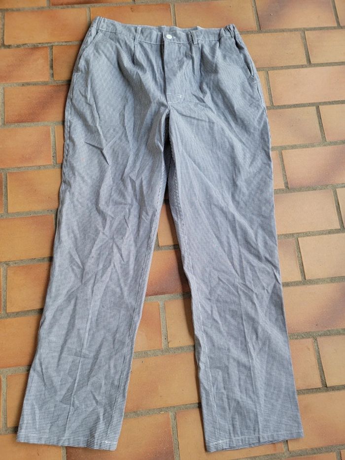 Pantalon de costume pied de poule, vintage tie and dye mode à l'anglaise